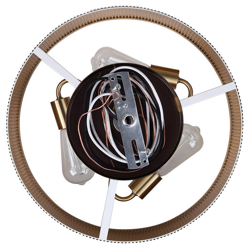 Canarm Rexton 3 Light 17" Chandelier, Matte White/Gold