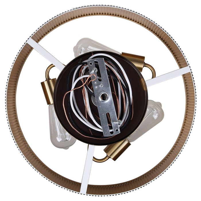 Canarm Rexton 3 Light 17" Chandelier, Matte White/Gold