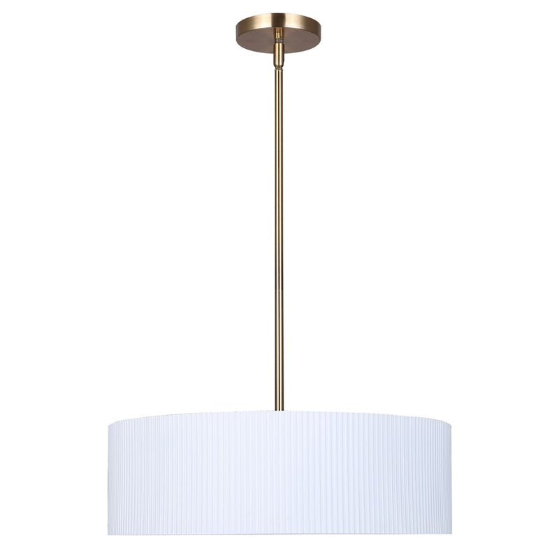 Canarm Rexton 3 Light 17" Chandelier, Matte White/Gold