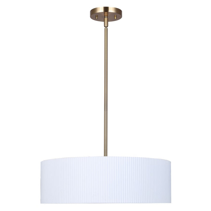 Canarm Rexton 3 Light 17" Chandelier, Matte White/Gold