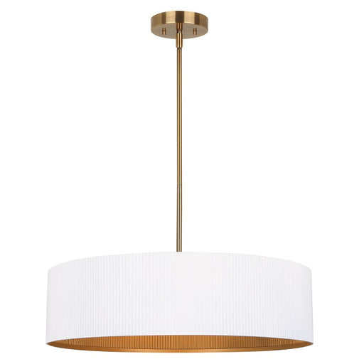 Canarm Rexton 3 Light 22" Chandelier, Matte White/Gold - ICH1119A03WHG22