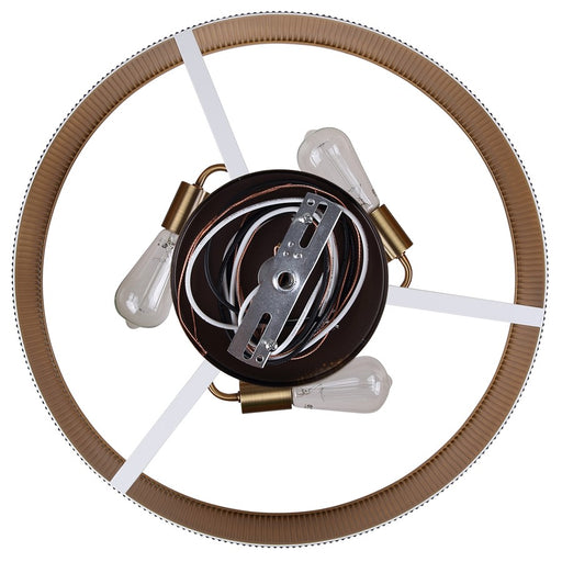 Canarm Rexton 3 Light 22" Chandelier, Matte White/Gold