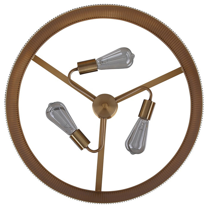 Canarm Rexton 3 Light 22" Chandelier, Matte White/Gold