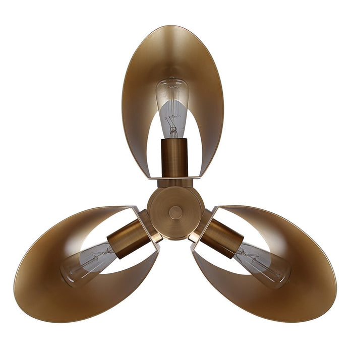 Canarm Daxton 3 Light 20" Chandelier, Matte White/Gold