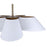 Canarm Daxton 5 Light 21.5" Chandelier, Matte White/Gold