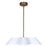 Canarm Daxton 5 Light 21.5" Chandelier, Matte White/Gold