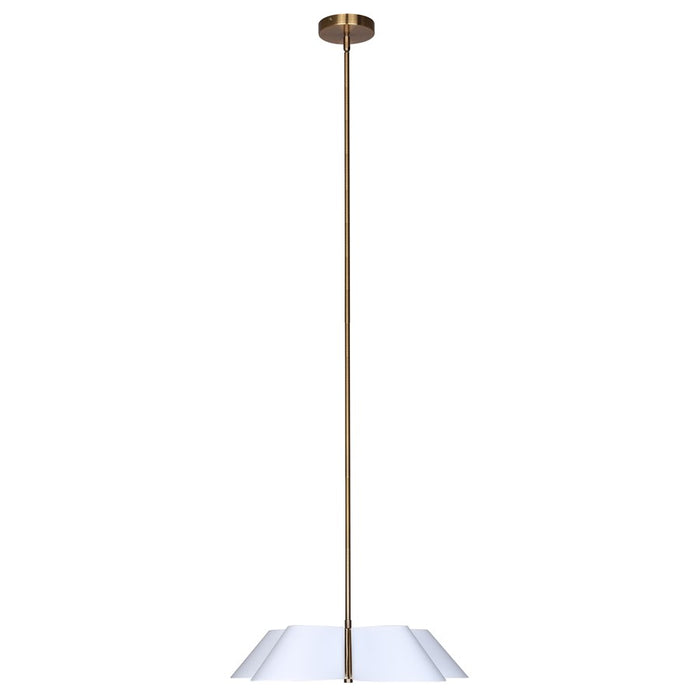Canarm Daxton 5 Light 21.5" Chandelier, Matte White/Gold