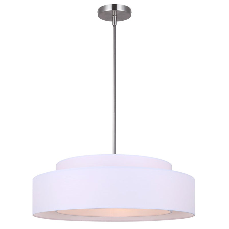 Canarm Landra 3 Light 22" Chandelier, Brushed Nickel