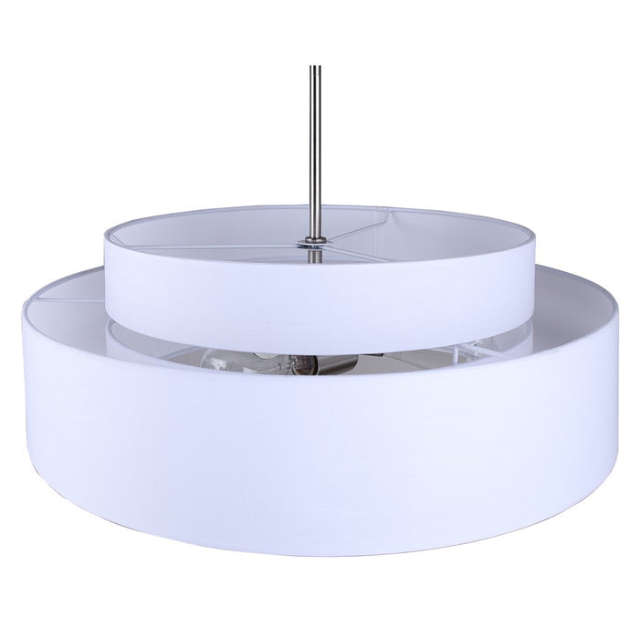 Canarm Landra 3 Light 22" Chandelier, Brushed Nickel