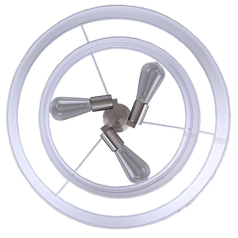 Canarm Landra 3 Light 22" Chandelier, Brushed Nickel