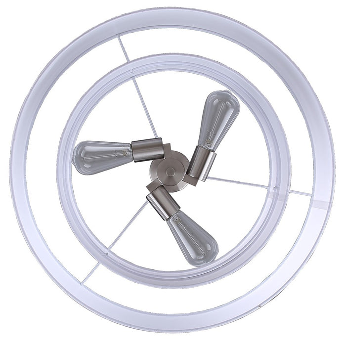 Canarm Landra 3 Light 22" Chandelier, Brushed Nickel