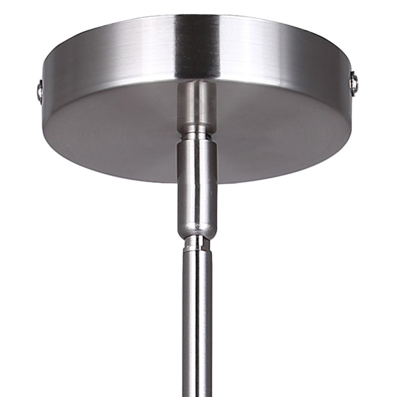 Canarm Landra 3 Light 22" Chandelier, Brushed Nickel/White