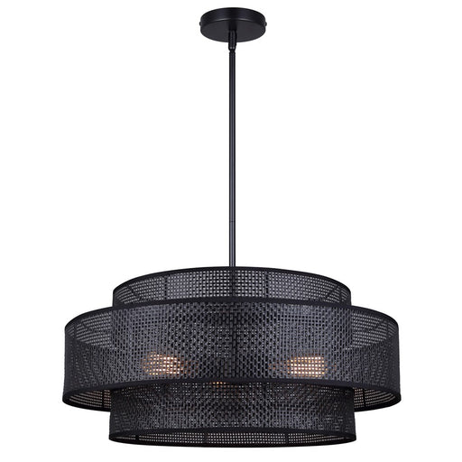 Canarm Bellamy 3 Light 22" Chandelier, Mono Black - ICH1149A03BK22