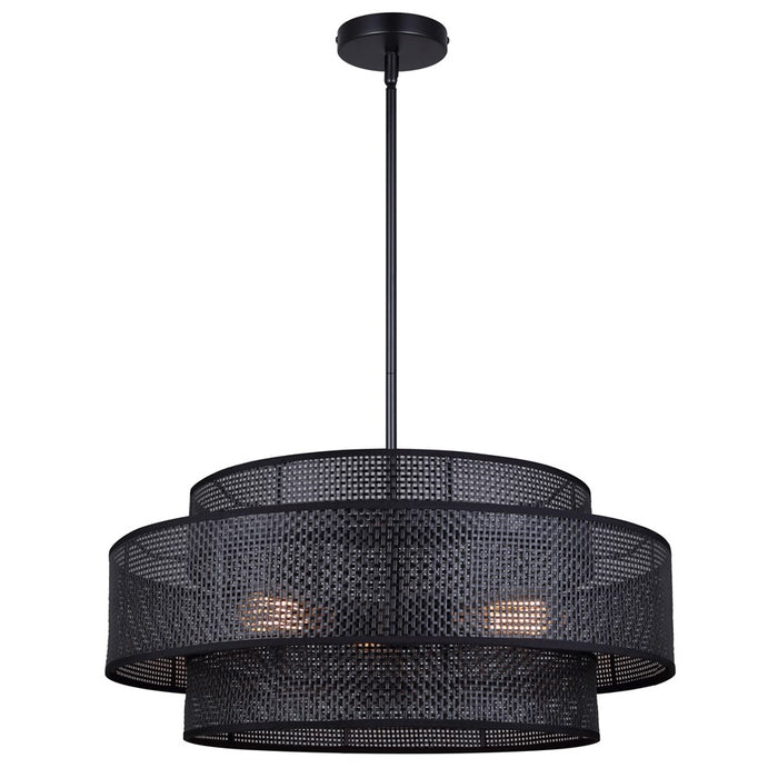 Canarm Bellamy 3 Light 22" Chandelier, Mono Black - ICH1149A03BK22