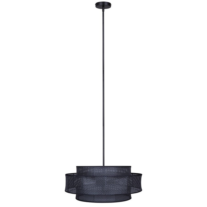 Canarm Bellamy 3 Light 22" Chandelier, Mono Black