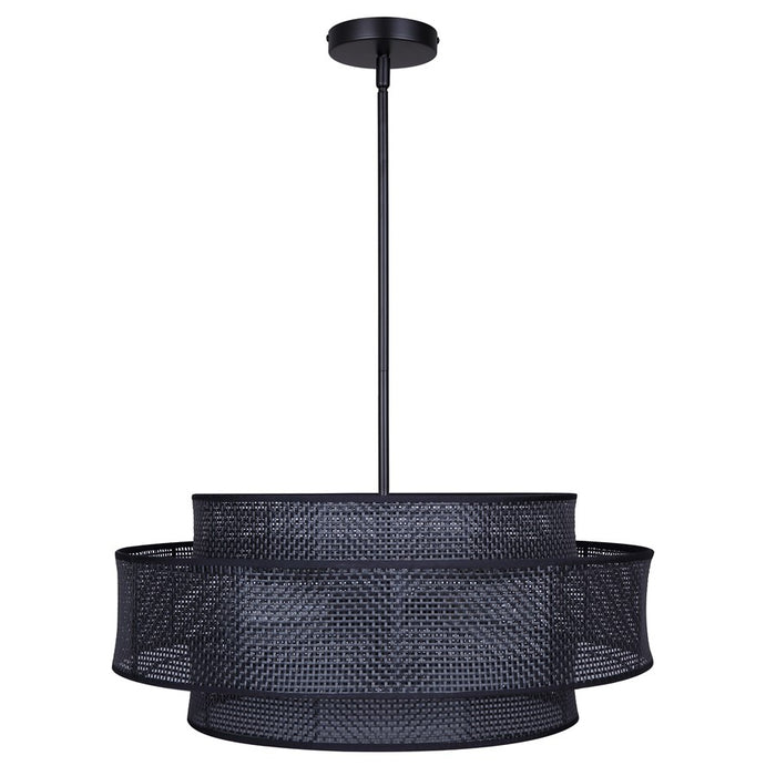 Canarm Bellamy 3 Light 22" Chandelier, Mono Black
