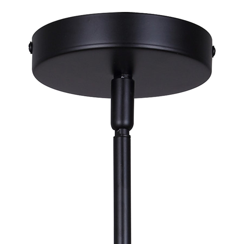 Canarm Bellamy 22in 3-Light Chandelier | Modern Black and Black Rattan Shade | Dining Room & Living Room | 22 x 22 x 17.25 in | Model ICH1149A03BK22
