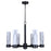Canarm Kristella 6 Light 26"Chandelier, Matte Black