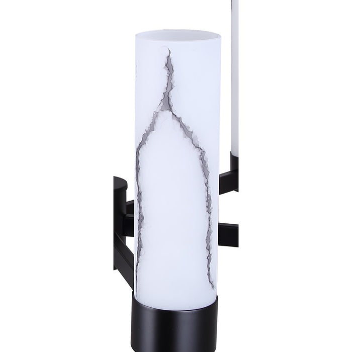 Canarm Kristella 6 Light 26"Chandelier, Matte Black