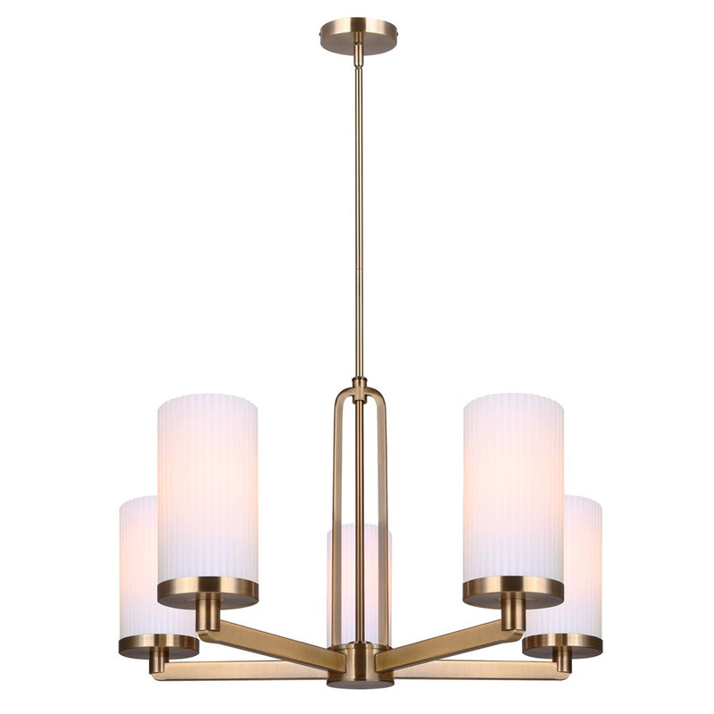Canarm Kinslea 5 Light 25.63" Chandelier, Gold