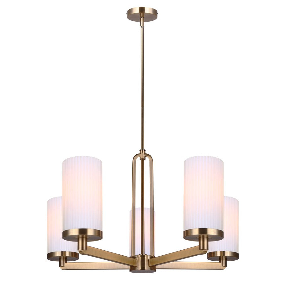 Canarm Kinslea 5 Light 25.63" Chandelier, Gold - ICH1165A05GD
