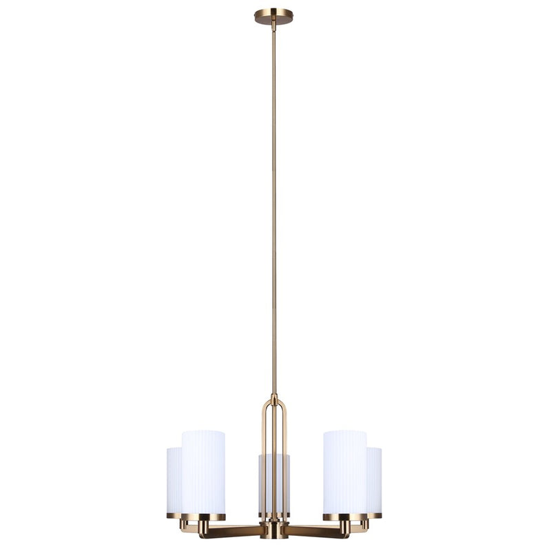 Canarm Kinslea 5 Light 25.63" Chandelier, Gold