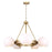 Canarm Monroe 5 Light 30.25" Chandelier, Gold/Opal - ICH1169A05GDP9