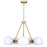 Canarm Monroe 5 Light 30.25" Chandelier, Gold/Opal