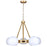 Canarm Monroe 5 Light 30.25" Chandelier, Gold/Opal