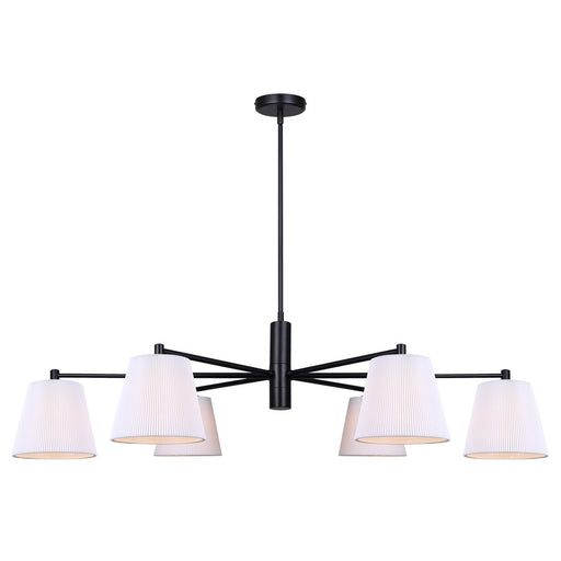 Canarm Aspen 6 Light 15.25" Chandelier, Black - ICH1201A06BK