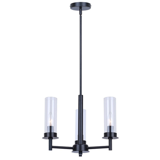 Canarm Benson 3 Light 16" Chandelier, Black - ICH1205A03BK