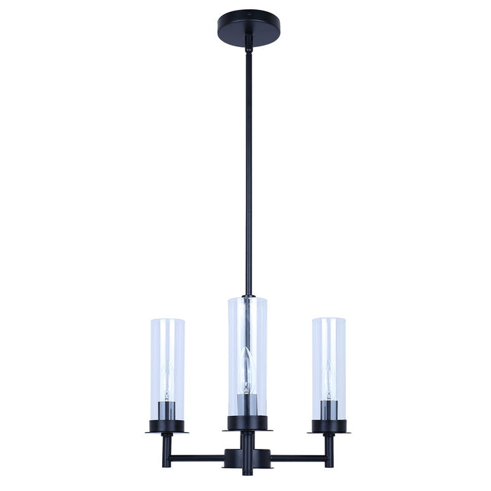 Canarm Benson 3 Light 16" Chandelier, Black