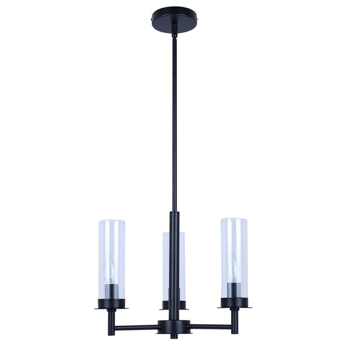 Canarm Benson 3 Light 16" Chandelier, Black