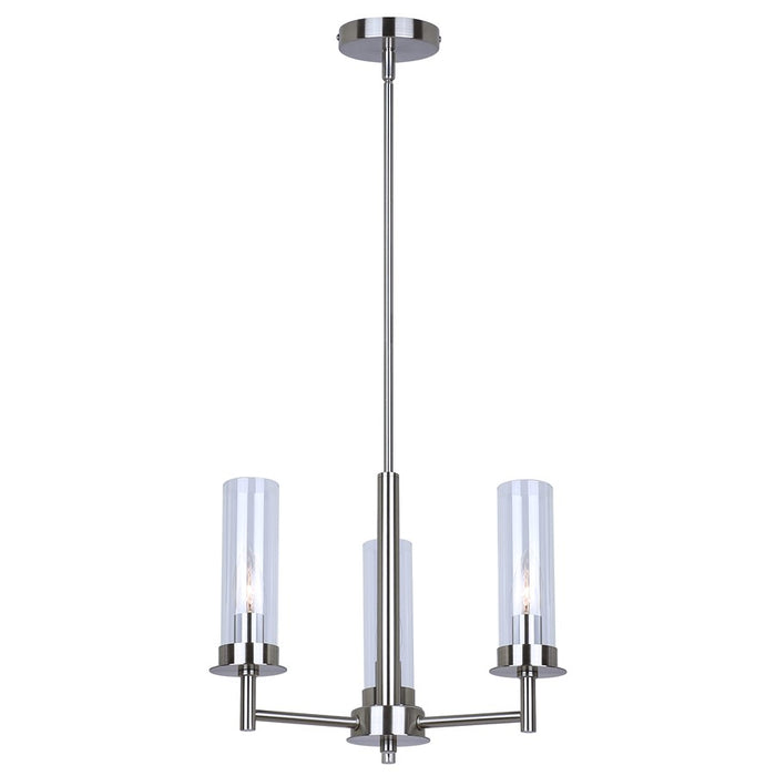 Canarm Benson 3 Light 16" Chandelier, Brushed Nickel - ICH1205A03BN