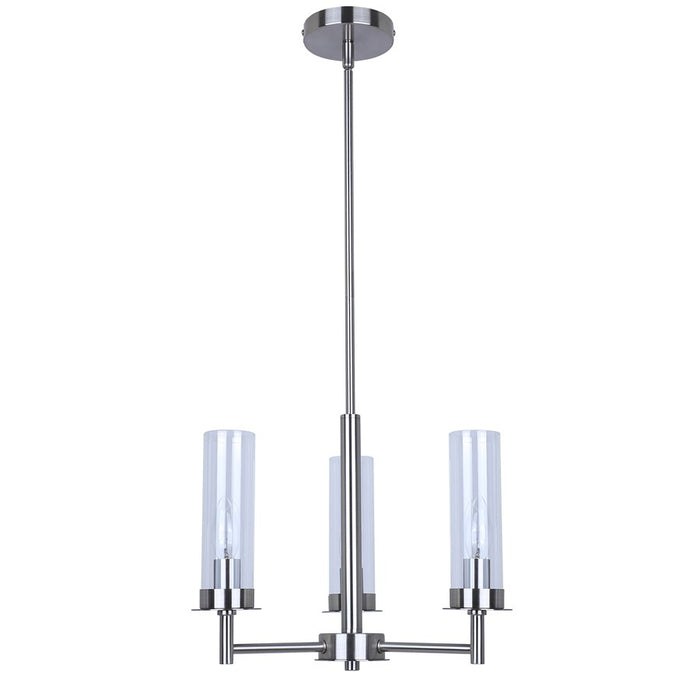 Canarm Benson 3 Light 16" Chandelier, Brushed Nickel