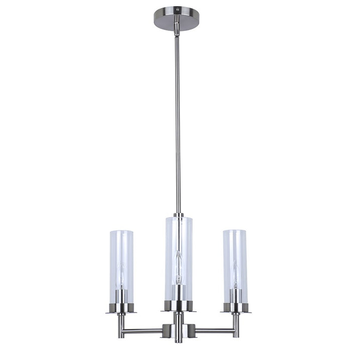 Canarm Benson 3 Light 16" Chandelier, Brushed Nickel