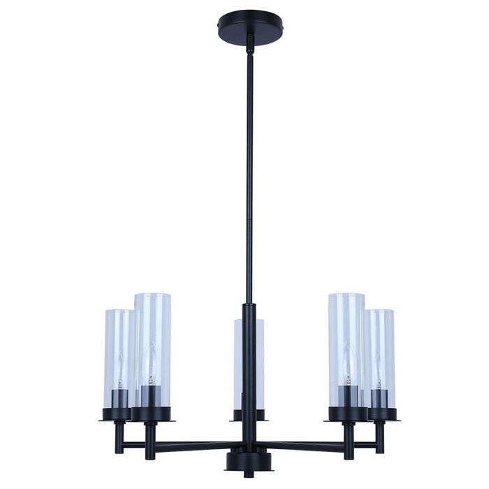 Canarm Benson 5 Light 23" Chandelier, Black