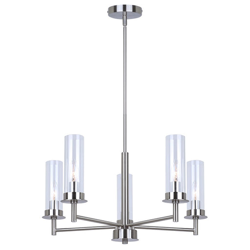 Canarm Benson 5 Light 23" Chandelier, Brushed Nickel - ICH1205A05BN