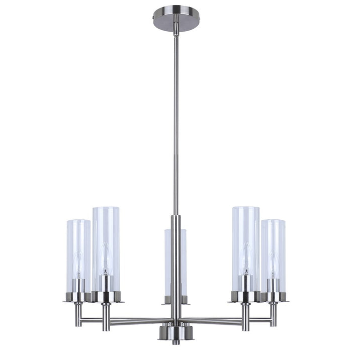 Canarm Benson 5 Light 23" Chandelier, Brushed Nickel
