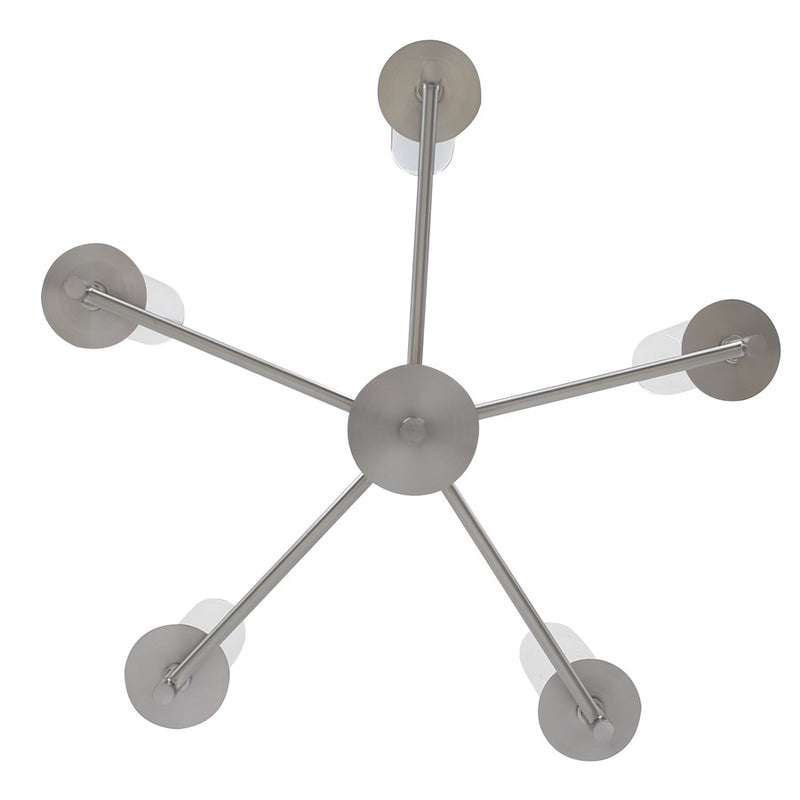 Canarm Benson 5 Light 23" Chandelier, Brushed Nickel
