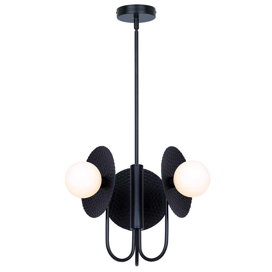 Canarm Mierka 3 Light 17.5"Chandelier, Black - ICH1209A03BK9