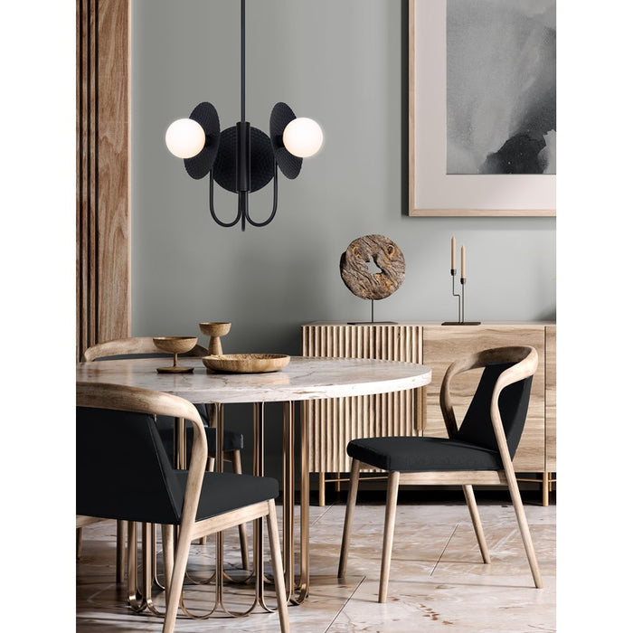 Canarm Mierka 3 Light 17.5"Chandelier, Black