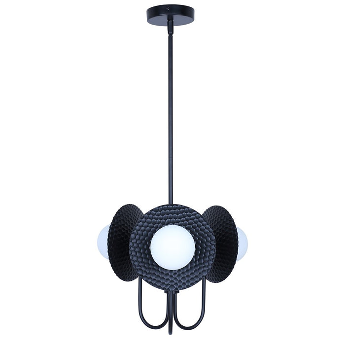 Canarm Mierka 3 Light 17.5"Chandelier, Black