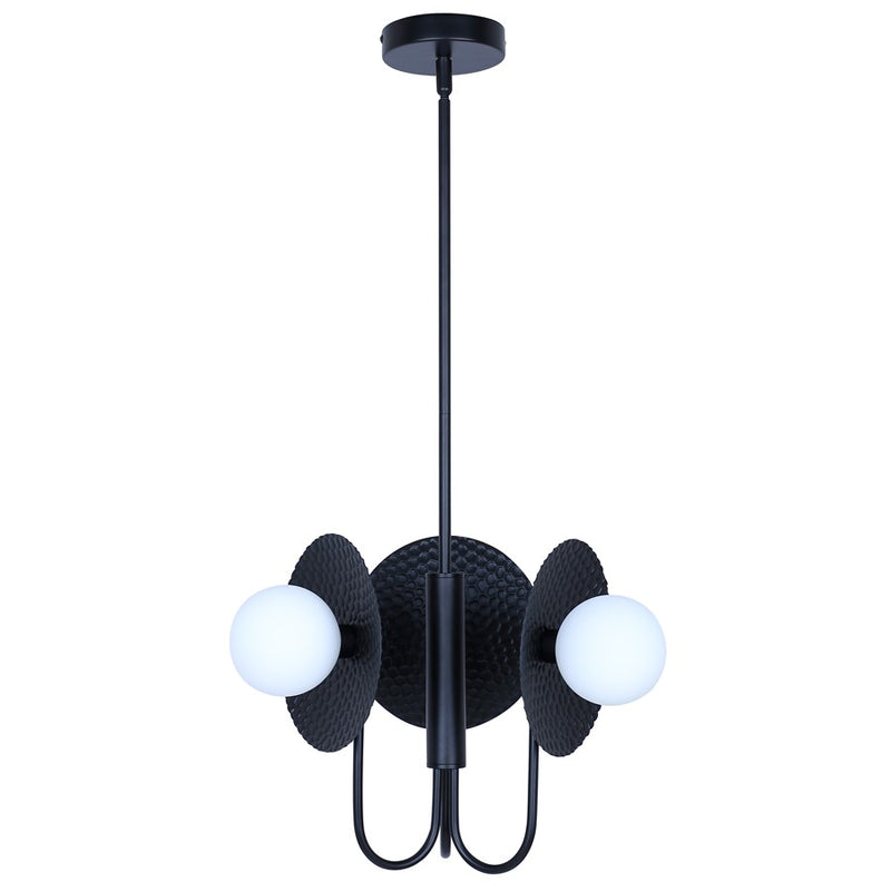 Canarm Mierka 3 Light 17.5"Chandelier, Black