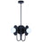 Canarm Mierka 3 Light 17.5"Chandelier, Black