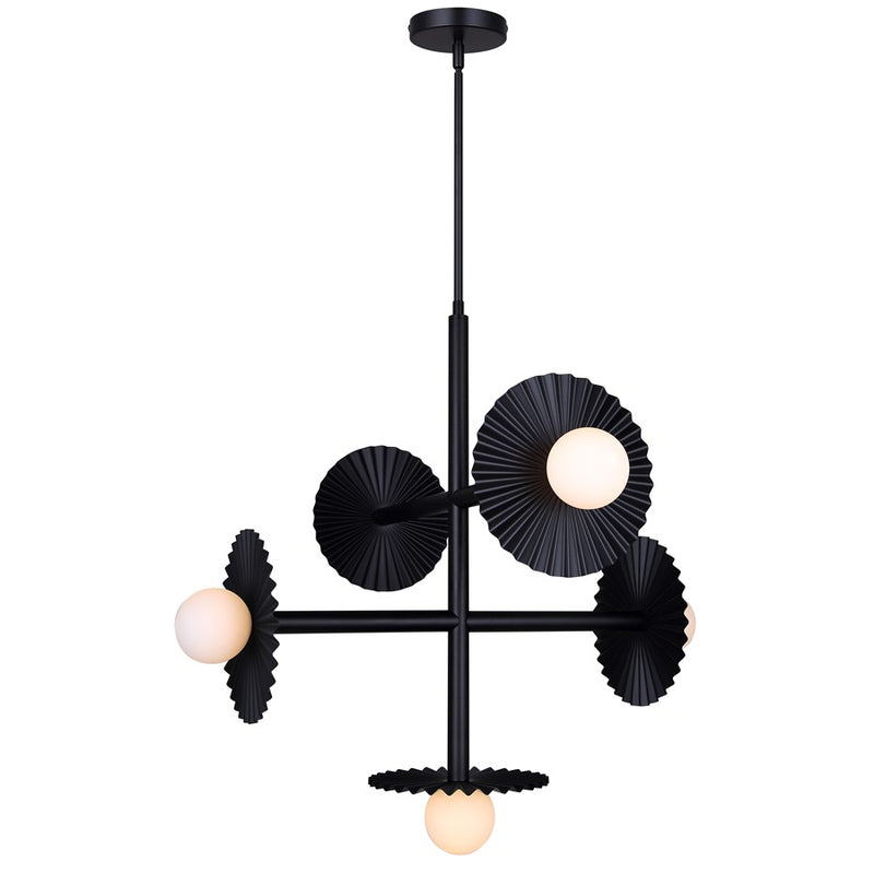 Canarm Payton 5 Light 27.5" Chandelier, Black