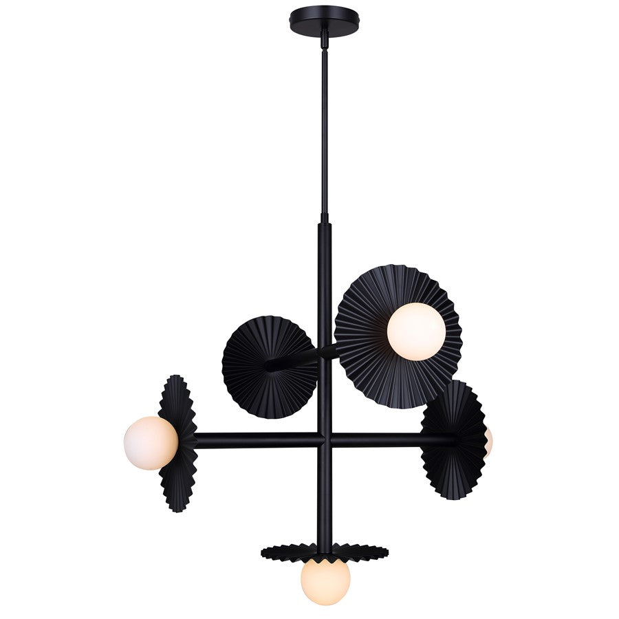 Canarm Payton 5 Light 27.5" Chandelier, Black - ICH1210A05BK9