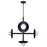 Canarm Payton 5 Light 27.5" Chandelier, Black