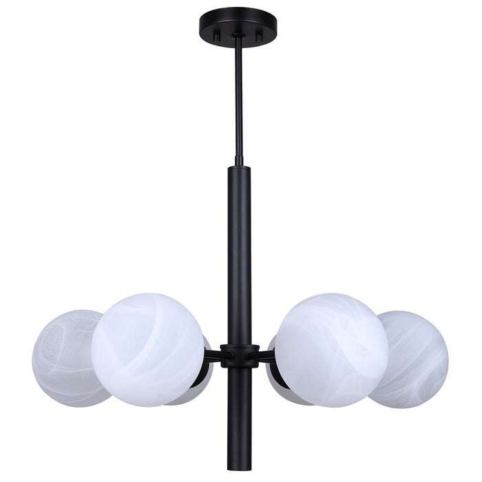 Canarm Mackenna 6 Light 26" Chandelier, Black