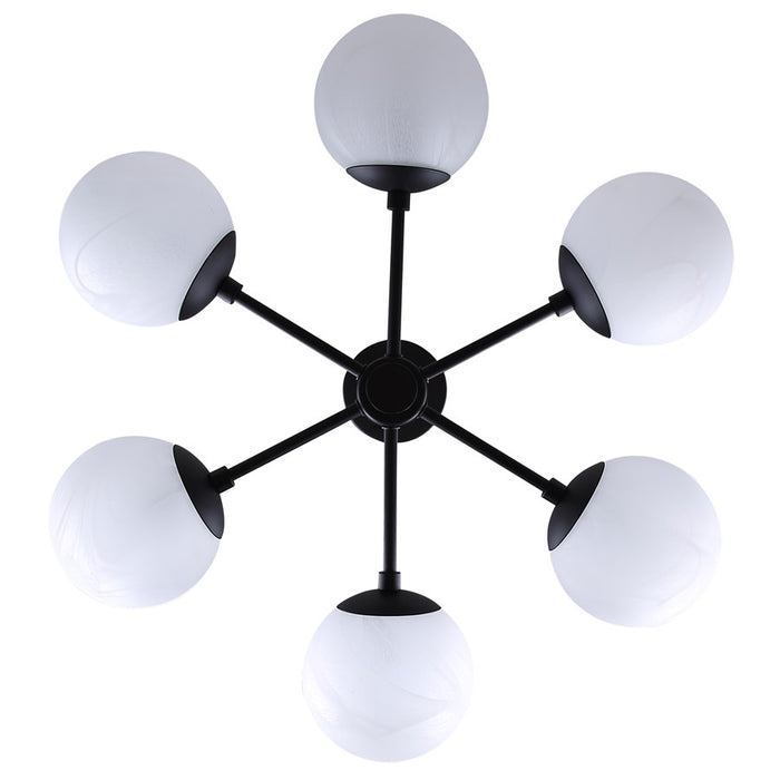 Canarm Mackenna 6 Light 26" Chandelier, Black